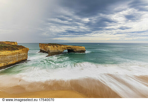 Australia  Victoria  Long exposure of London Arch in Port Campbell National Park