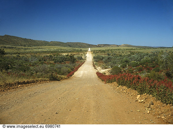 Australien  Schotterstrasse  South Australia