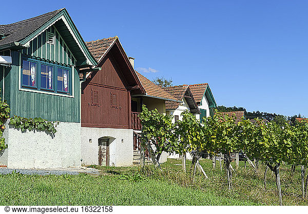 Austria  Burgenland  Kohfidisch  Csaterberg  village with rustic houses