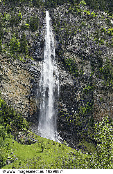 Austria  Carinthia  View of Fallbach Waterfall