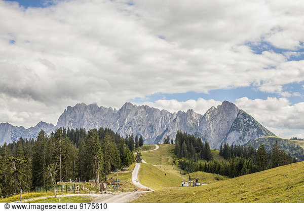 Austria  Gosau  View to Dachstein Mountains