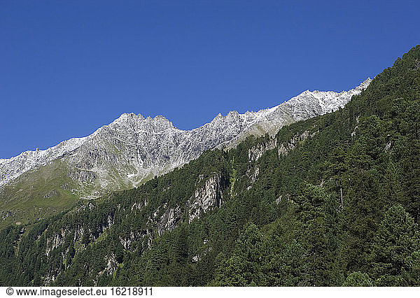 Austria  Krimmler Achental  Mountain range  woodland
