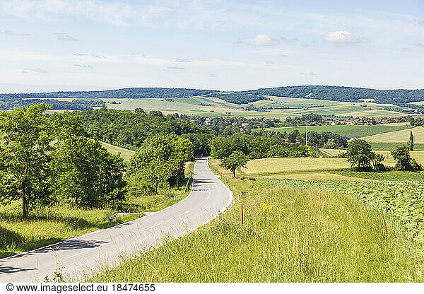Austria  Lower Austria  Kreuzstetten  View of country road in summer