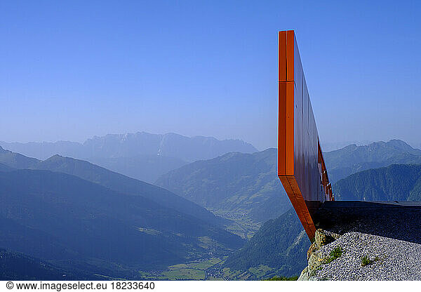 Austria  Salzburg  Bad Gastein  Viewing platform overlooking Gastein Valley