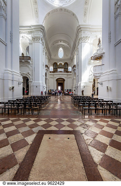 Austria  Salzburg  interior view of college church