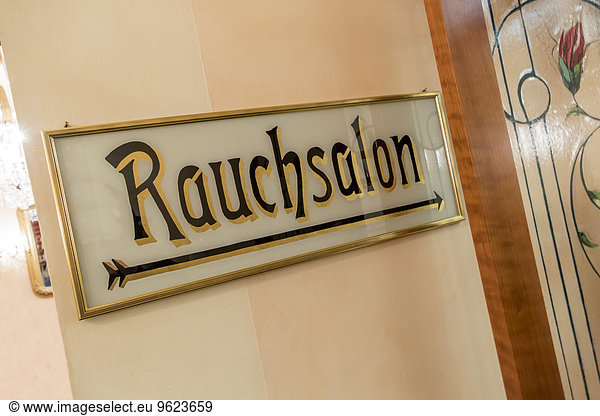 Austria  Sign 'Rauchsalon'