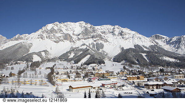 Austria  Styria  Liezen District  Ramsau am Dachstein  Dachstein massif in winter