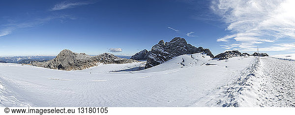 Austria  Styria  Salzkammergut  Dachstein massif  View to Dirndl  Gjaidstein  Hallstaetter Glacier