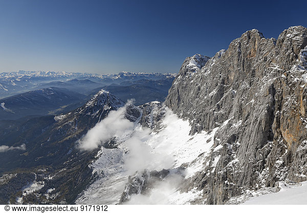 Austria  Styria  View from Hunerkogel and Dachstein Mountains