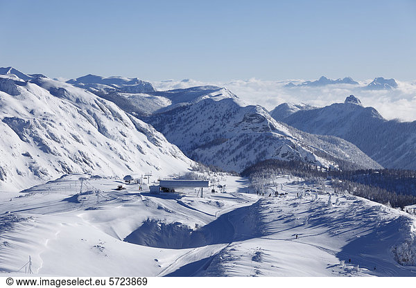 Austria  Styria  View of skiing region Tauplitzalm