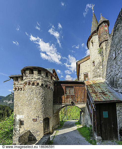 Austria  Tyrol  Nassereith  Entrance gate of Fernstein Castle