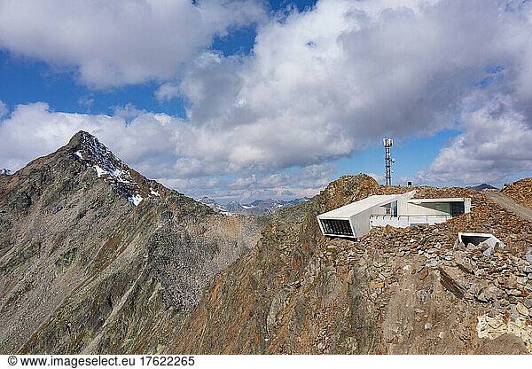 Austria  Tyrol  Solden  Clouds over mountaintop museum 007 Elements