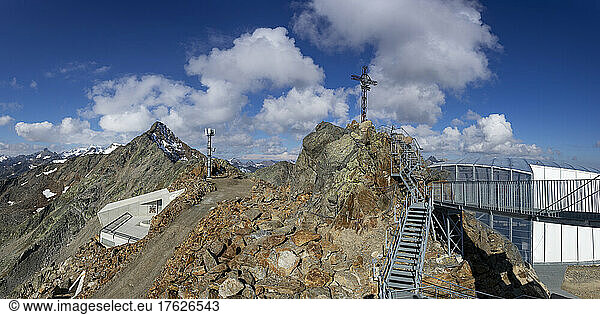 Austria  Tyrol  Solden  Panoramic view of mountaintop museum 007 Elements