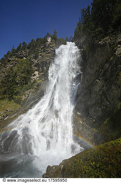 Austria  Tyrol  Umhausen  View of Stuiben Falls splashing in summer