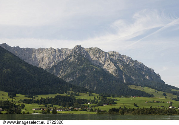 Austria  Tyrol  Walchsee  Zahmer Kaiser  mountain scenery
