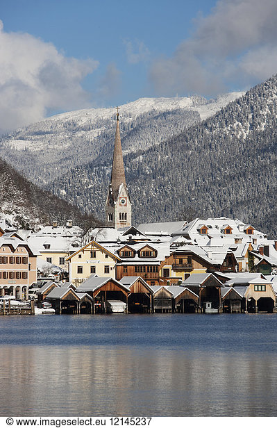Austria  Upper Austria  Salzkammergut  Hallstatt  Lake Hallstatt