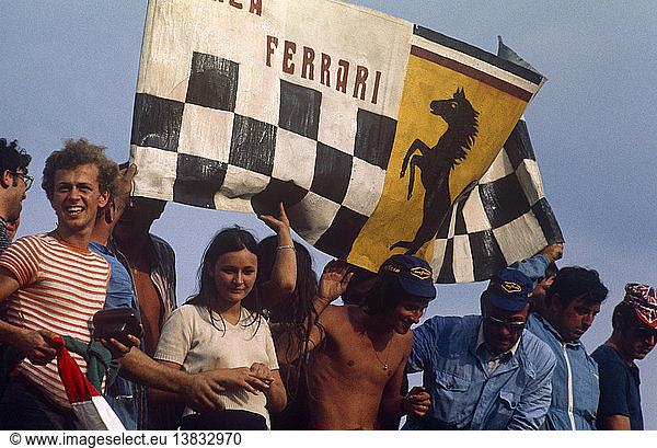 Austrian GP  16th August 1970. Ferrari celebrate win.