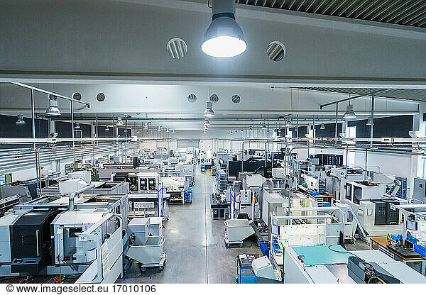 Automated machinery at factory