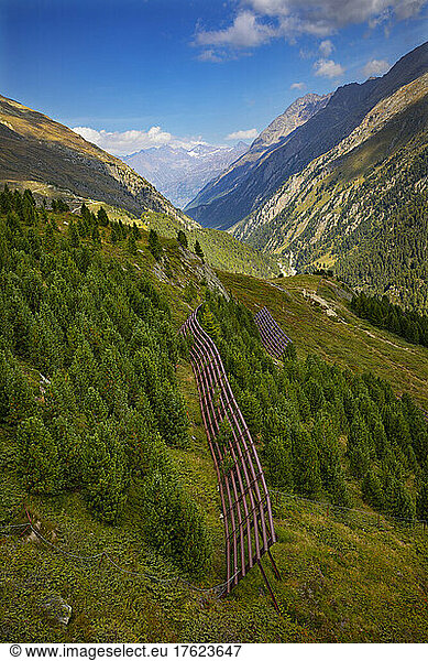 Avalanche barrier in Otztal Alps