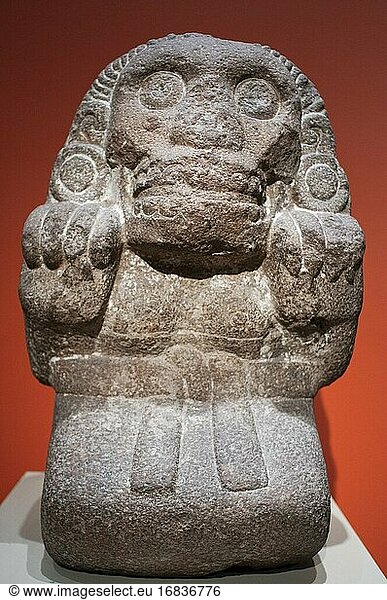 Azteke Cihuateotl. Mexiko  Azteken. Spätes 15. - frühes 16. Jahrhundert. Stein. Metropolitan Museum of Art in New York City. 82. Straße  Manhattan  USA.