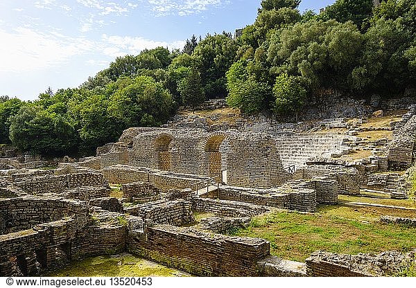 Bäder und römisches Theater  antike Stadt Butrint  Nationalpark Butrint  bei Saranda  Qark Vlora  Albanien  Europa