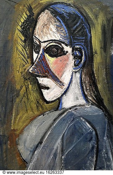 Büste einer Frau  1907  Pablo Picasso  Museum Georges Pompidou Paris Frankreich.