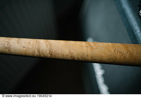 Back side of electric guitar neck