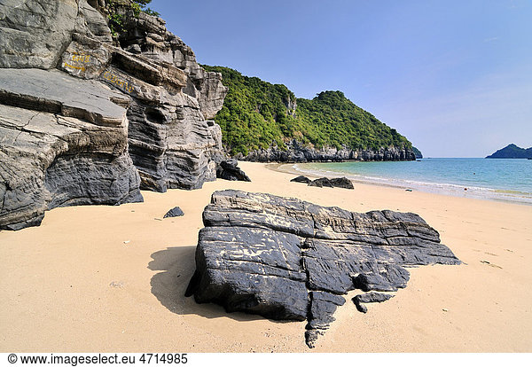 Badestrand Cat Ba Halong Bucht Vietnam Südostasien