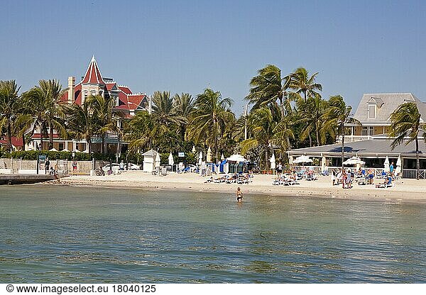 Badestrand in Key West  Florida/ beach in Key West  Florida  Key West  Florida  USA  Nordamerika