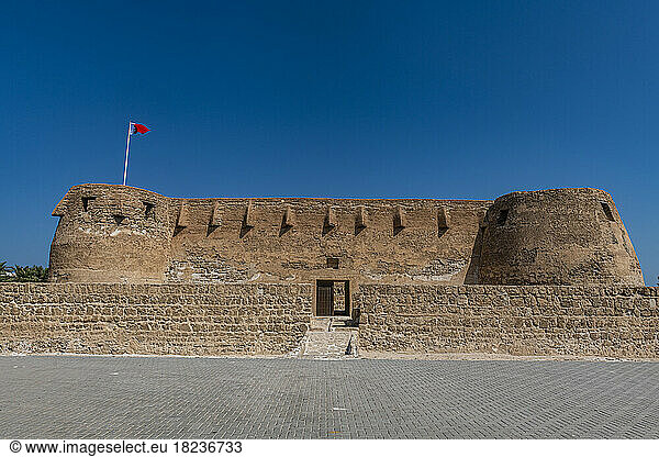 Bahrain  Muharraq Governorate  Arad  Facade of historic Arad Fort