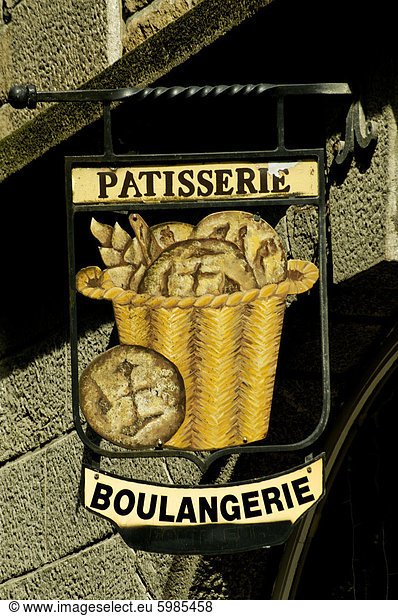 Baker's sign  St. Malo  Brittany  France  Europe
