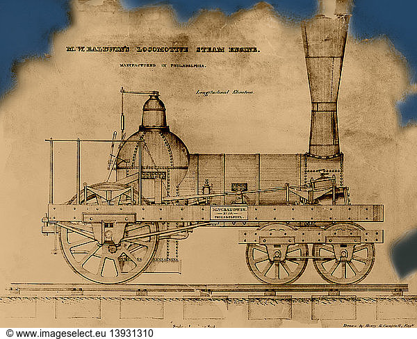 Baldwin Steam Locomotive  19th Century