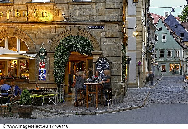 Bamberg  Restaurant  Altstadt  UNESCO-Welterbe  Franken  Bayern  Deutschland  Europa