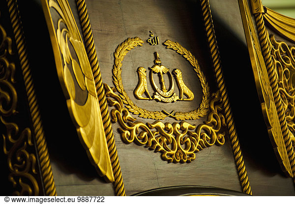 Bandar Seri Begawan Hauptstadt Museum Monarchie Close-up Emblem Brunei Insignie