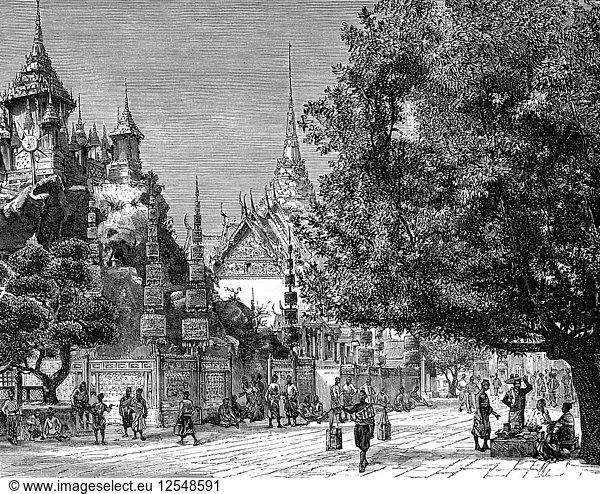 Bangkok  Siam  19. Jahrhundert. Künstler: Barclay