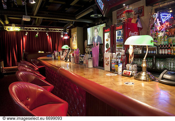 Bar at an American Style Diner