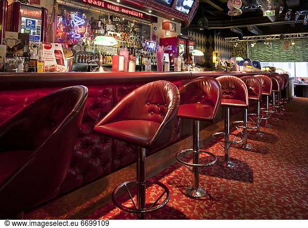 Bar at an American Style Diner