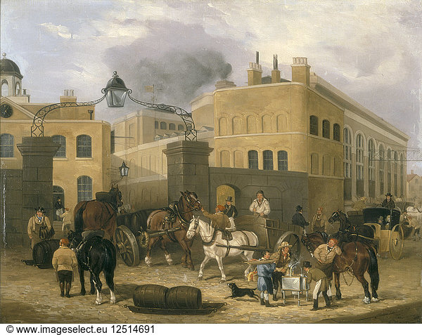 Barclay and Perkinss Brewery in Southwark  um 1840. Künstler: Unbekannt