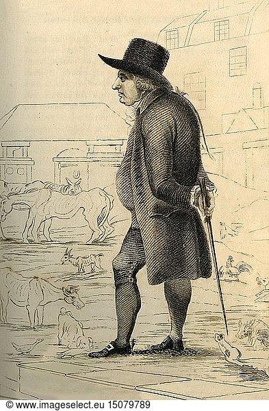 Baron D'Aguilar - Von der Hungersnot-Farm   1821. Schöpfer: R. Page.