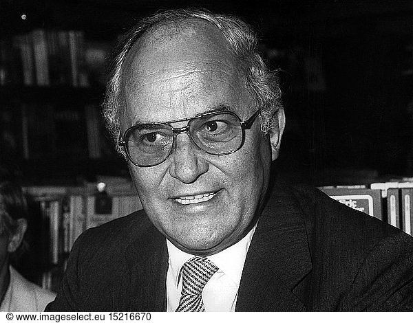 Barzel  Rainer Candidus  20.6.1924 - 26.8.2006  deut. Politiker (CDU)  Portrait  1983 Barzel, Rainer Candidus, 20.6.1924 - 26.8.2006, deut. Politiker (CDU), Portrait, 1983,
