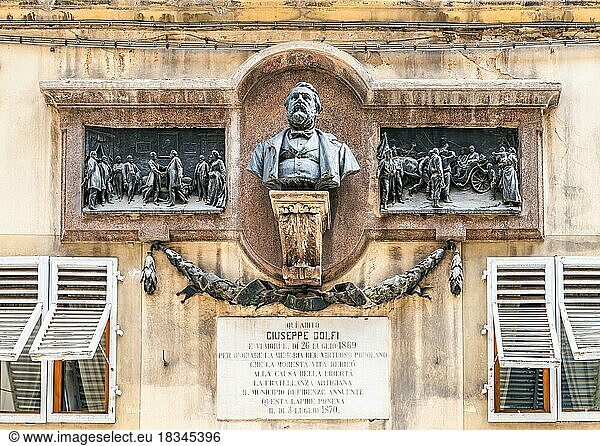 Bas-relief of Giuseppe Dolfi  Florence  Italy  Europe