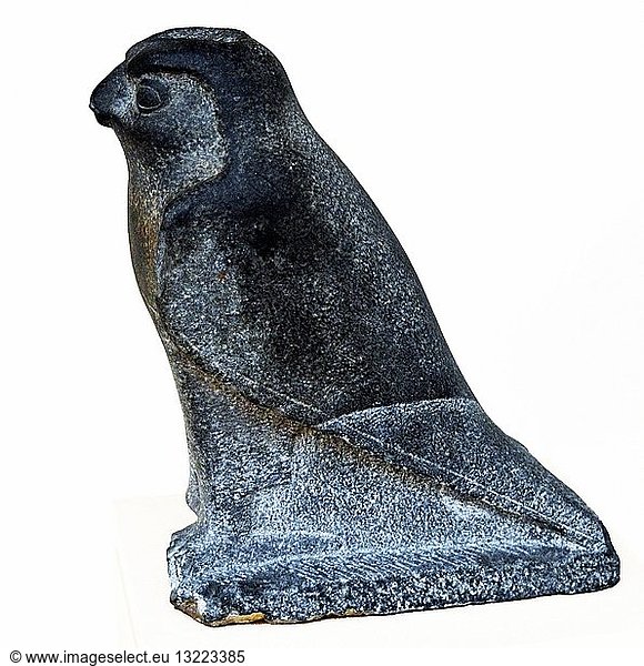Basalt statue of Horus the falcon gof of the sky and the sun