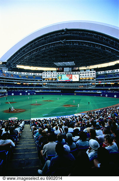Baseball Game at Skydome Toronto  Ontario  Canada