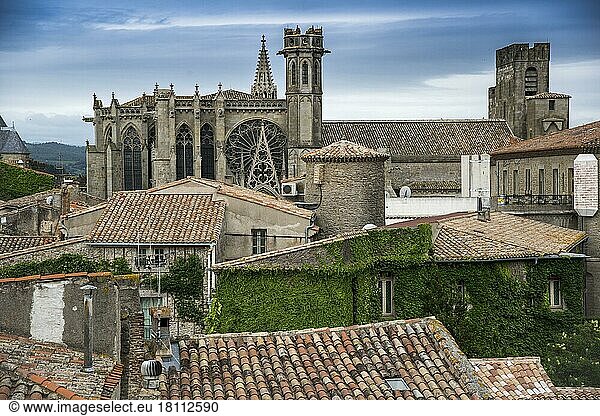 Basilica of Saint Nazaire et Saint Celse  Carcassonne  Languedoc-Roussillon  Aude  Cathedral  France  Europe