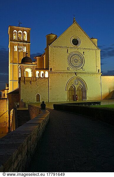 Basilika St. Franziskus  Basilica di San Francesco  Assisi  Provinz Perugia  Umbrien  Italien  Europa