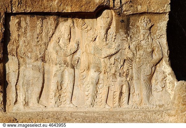 Basrelief at Naqsh-e Rostam necropolis near Persepolis  Iran