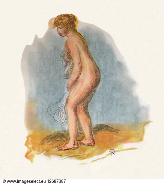 Bather Standing  1946. Artist: Pierre-Auguste Renoir.