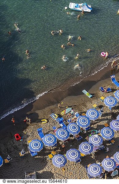 Bathers at Beach  Sorrento  Campania  Italy  Europe