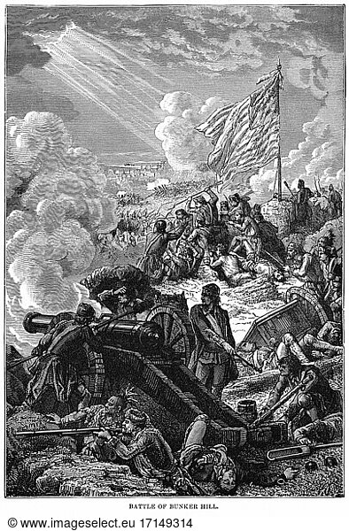 Battle of Bunker Hill  Ridpath's History of the World  Volume III  by John Clark Ridpath  LL. D.  Merrill & Baker Publishers  New York  1897