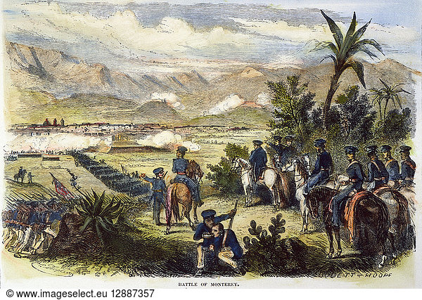 BATTLE OF MONTERREY  1846. The Battle of Monterrey  Mexico  20-24 September 1846: wood engraving  19th century.